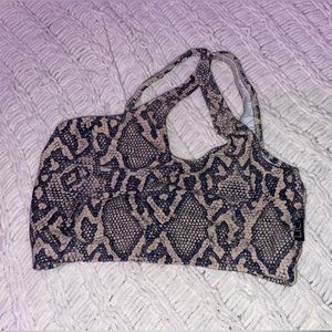 One shoulder sports bra